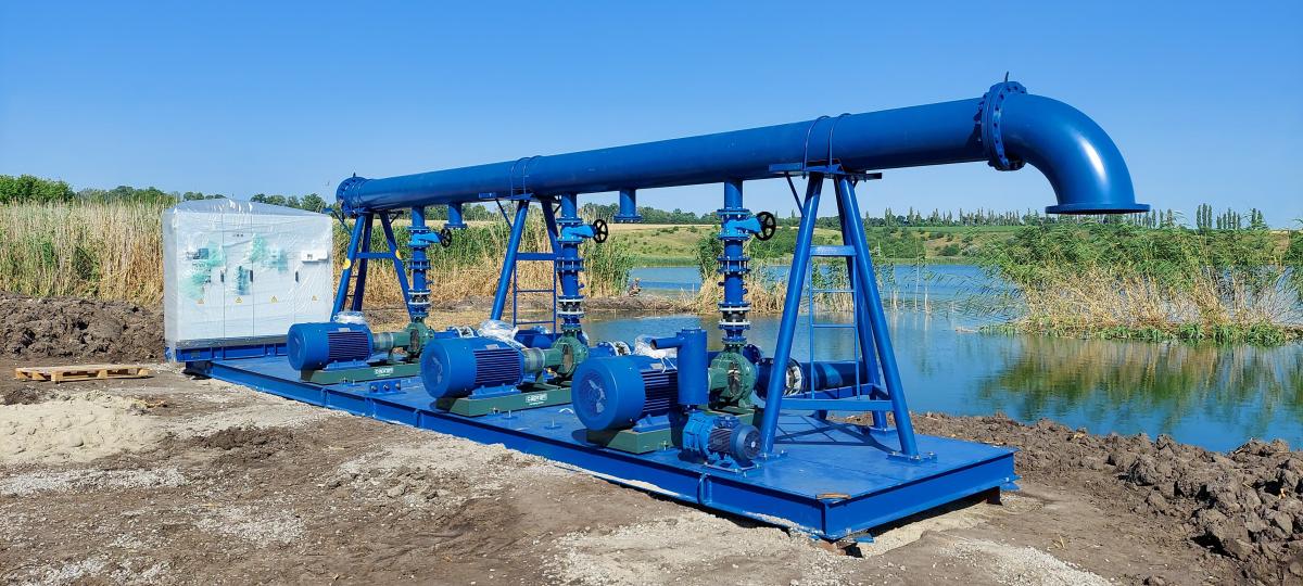 Construction of a pumping station on 1 MW manufactured by EPOS PJSC, 2021, Kirovohrad region, Novomirhorod district, Ukraine