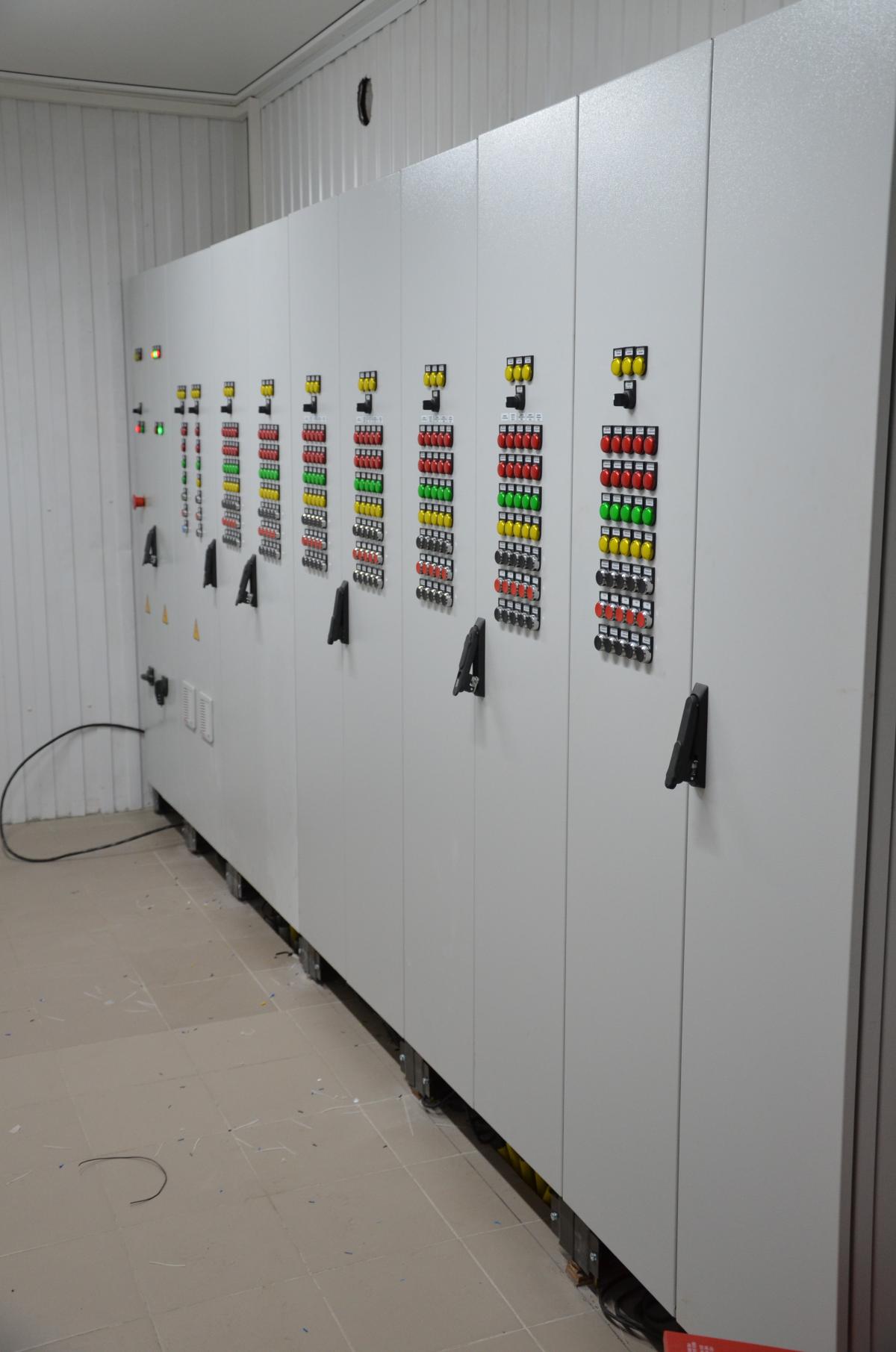 Water treatment facilities: automatic circuit-breaker cabinet, compressor and filters’ control cabinets, Bilotserkivvoda LLC, 2017, Bila Tserkva, Kyiv region, Ukraine.
