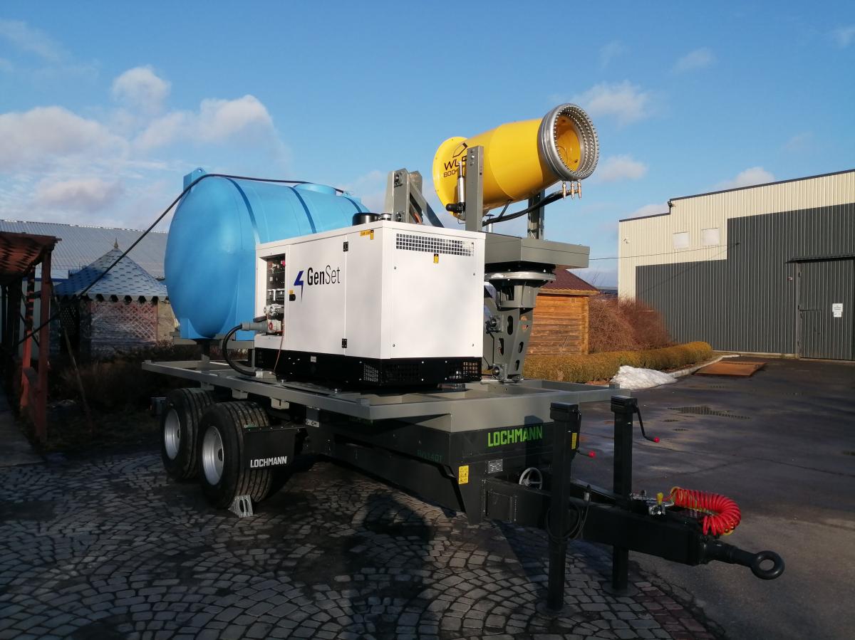 Testing of the dust suppression system prior before to deliver to the customer, Azovstal Iron and Steel Works PJSC, in January 2022, Ukraine