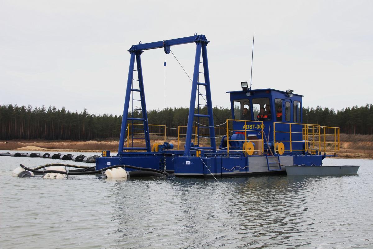 Dredger ADST-300, Bereza Silicate Products Plant, 2015, Bereza, the Republic of Belarus.